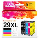 ejet 29XL Compatible pour Epson 29 29XL Cartouche d'encre pour Epson Expression Home XP-235 XP-255 XP-245 XP-345 XP-352 XP-445 XP-452 XP-432 XP-335 XP-342 XP-442 (2 Noir,1 Cyan,1 Magenta,1 Jaune)