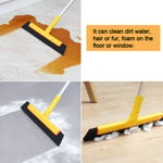 Floor Squeegee Wiper Brush Extendable Handle Window Cleaner Mop Broom 51''Ye