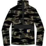 CARHARTT Fleecetrøje Relaxed Fit Fleece Pullover Black Blind Duck Camo (L)