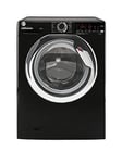 Hoover H-Wash 300 Plus H3Ws 69Tamcbe-80 Freestanding 9Kg Load, 1600 Rpm Spin Washing Machine, Smart Connectivity - Black With Chrome Door