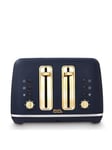 Morphy Richards Accents Gold 4-Slice Toaster - Navy