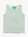 Little Green Radicals Baby Organic Striped Vest, Powder Blue