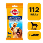 112 Pedigree Daily Dentastix Dental Dog Treats Large Dog Chews Teeth Cleaning