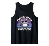 Tummy Ache Survivor Cat Stomach Ache My Tummy Hurts Funny Tank Top