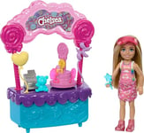 Barbie Chelsea Doll & Lollipop Stand Playset with Accessories, 10-Piece Toy Set from Barbie and Stacie to the Rescue movie, HRM07