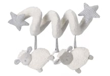 Silver Cloud Counting Sheep Activity Spiral Baby Car Seat Pushchair Toy New