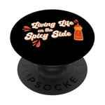 Spicy Food Hot Chili Sauce Red Pepper Jalapeno Foodie PopSockets Adhesive PopGrip