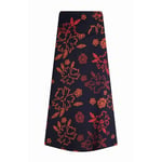 Weird Fish Womens/Ladies Floral Jersey Skirt (Nightshade) - Navy - Size 12 UK