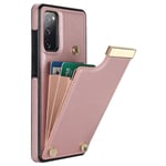 Samsung Galaxy S20 FE 5G jne. Kuori korttitelineellä - Rose Gold