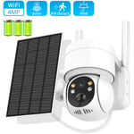 Camera de surveillance exterieur solaire WiFi ptz 1080P pir, detection humaine, Surveillance sans fil, cameras ip avec panneau solaire, batterie