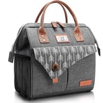 Lekespring Sac Isotherme Repas 10L | Glaciere Souple Isotherme Étanchéité et Imperméabilité - Sac Repas Tendance - Sac Lunch Box à Grande Ouverture - Travail L'école Pique-niques - Flèche Gris