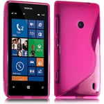 Housse Etui Coque S-Line - Nokia - Lumia 520 - Rose Fushia - Souple - Mat