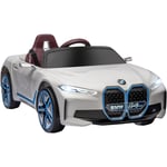 Homcom - Voiture électrique enfant licence bmw I4 12V 5Km/h max. nombreux effets télécommande blanc