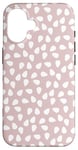 Coque pour iPhone 16 Pink White Teardrop Leaf-like Petal Seedpod Nature Pattern