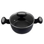 Zyliss E980141 Ultimate Non-Stick Stock Pot with Lid | 20cm/2.15L | Forged Aluminium | Black | Rockpearl Plus Non-Stick Technology | Suitable for All Hobs | 10 Year Non-Stick Guarantee