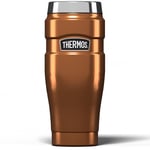 Thermos Stainless King Travel Tumbler & Multi- Purpose Flask- 470ml Insulated Hot & Cold Water Bottle for Daily Commute & Weekend Adventures - Sleek Design in Copper, 5-Year Durability