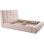 Onyx - lit coffre - 140x190 cm - en velours côtelé - sommier inclus - beige