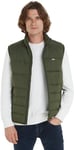 Tommy Jeans Veste sans Manches Homme Light Down Vest Matelassée, Vert (Fatigue Green), S