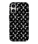 Coque Iphone 16 Nike Louis Vuitton Fond Noir