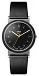 Braun AW10 Classic 1989 Tribute Design Black Leather Strap Watch