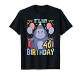 Its My 40th Birthday Gorilla Monkey T-Shirt