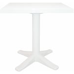 Banyoles Table Carrée Intérieure, Extérieure 70x70 Blanc - Blanc - Garbar