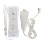 Manette Wiimote et Nunchuk pour Wii avec étui de protection - Blanc