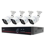 Video surveillance kit AHD PNI House PTZ1500 5MP - DVR and 4 outdoor surveillance cameras,H.265, face detection, human detection