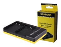 Patona Dual Quick-Lader forNikon EN-EL3E EN-EL3E inklusiv Micro-USB kabel 150601945 (Kan sendes i brev)