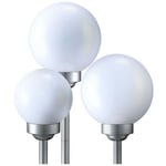 Etc-shop - Lot de 3 boules lumineuses décoration prise solaire led IP44 lampe blanche 8h extérieur