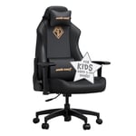 Anda Seat Phantom Kids Gaming Chair Ages 5-10 - Ergonomic Video Game Chairs, Small Reclining Computer Chair for Boys & Girls, Neck & Lumbar Pillows - Children's Black PVC Leather Junior Desk Chair