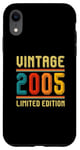 Coque pour iPhone XR 20 ans pour homme femme rétro vintage 2005 édition limitée