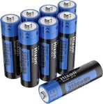 Hixon 1.5V AA Rechargeable Batteries,3500Mwh Lithium Batteries AA,8 Counts AA Ba