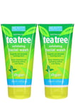 2 x Beauty Formulas Australian Tea Tree Exfoliating Facial Wash 150ml Vegan