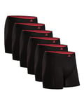 DANISH ENDURANCE Men's Bamboo Boxers Soft, Comfortable, Breathable Underwear, Tagless, With or without fly, 6 Pack, XXL Black