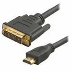 CABLE HDMI vers DVI 3 mètres Dual Link mâle-mâle avec des connecteurs plaqués or