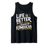 Mens Kombucha Tea Kombucha Lover Glass Of Kombucha Tank Top