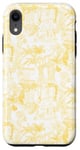 iPhone XR Yellow Preppy Italian Vacation Toile Case