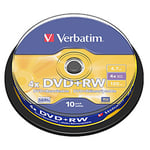 Verbatim - 10 x DVD+RW 4.7 Go ( 120 minutes ) 4x argent mat spindle