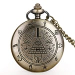 DSHUJC Montre de Poche, Vintage Noir/Gris/Bronze Montre de Poche à Quartz analogique Pendentif Collier Hommes Femmes Montres chaîne Cadeau