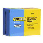 Tacwise Agrafes de rembourrage 0373 Type 71/10 mm, noires, galvanisées, noires, paquet de 20 000