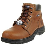 Skechers Homme Workshire Bottes Bottines classiques, Marron Brown Embossed Leather Brn, 44 EU