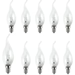 10-pack små skruvformade ljuslampor 25 klara Edison skruvformade flamspetsljuslampor Ses E14 240v av Brightfour