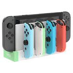 FYOUNG Controller Charger for Joy Con Compatible with Nintendo Switch & Switch OLED Model, USB Charging Dock for JoyCons Remote with LED Indicator - Light Green&White