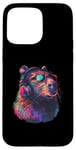 Coque pour iPhone 15 Pro Max Capybara DJ House Dance Club Beatmaker Casque de musique