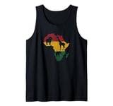 African Map Black History Month Celebration Culture Elephant Tank Top