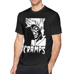 CHENYINJJ Men The Cramps Bad Music For Bad People Tee Shirt - Diy Funny Short Sleeve Printed Tees for Men T-Shirts Tops