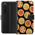 Lommeboketui til Sony Xperia 1 III med Pizza motiv