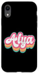 Coque pour iPhone XR Alya Prénom Fille Vintage Années 70 80 Personnalisé