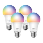 TP-Link TAPO L530E(4-PACK) Smart Wi-Fi Light Bulb, Multicolor